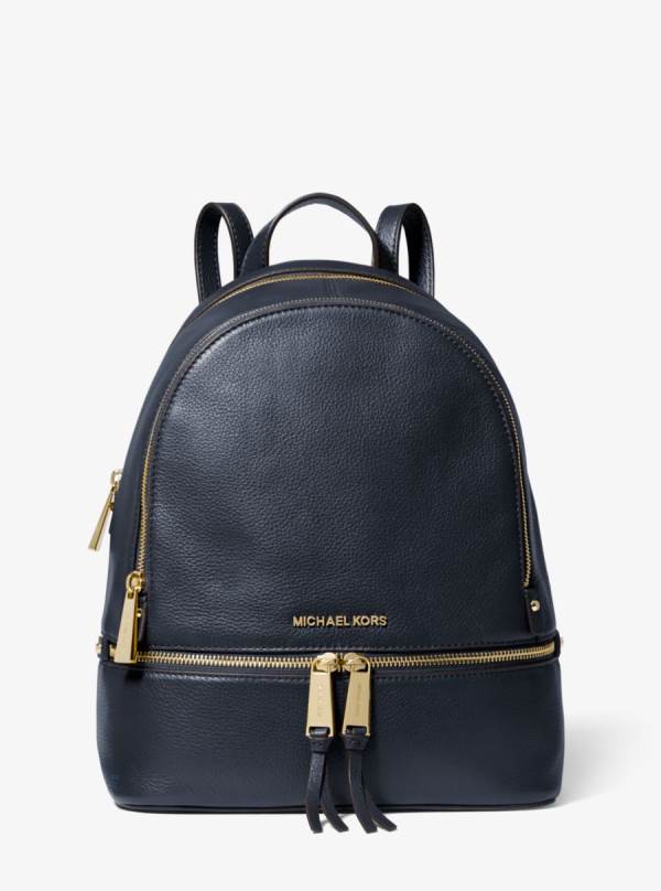 Damske Batohy Michael Kors Rhea Medium Leather Indigo - Kabelky Michael Kors Slevy | DJNXI-8340